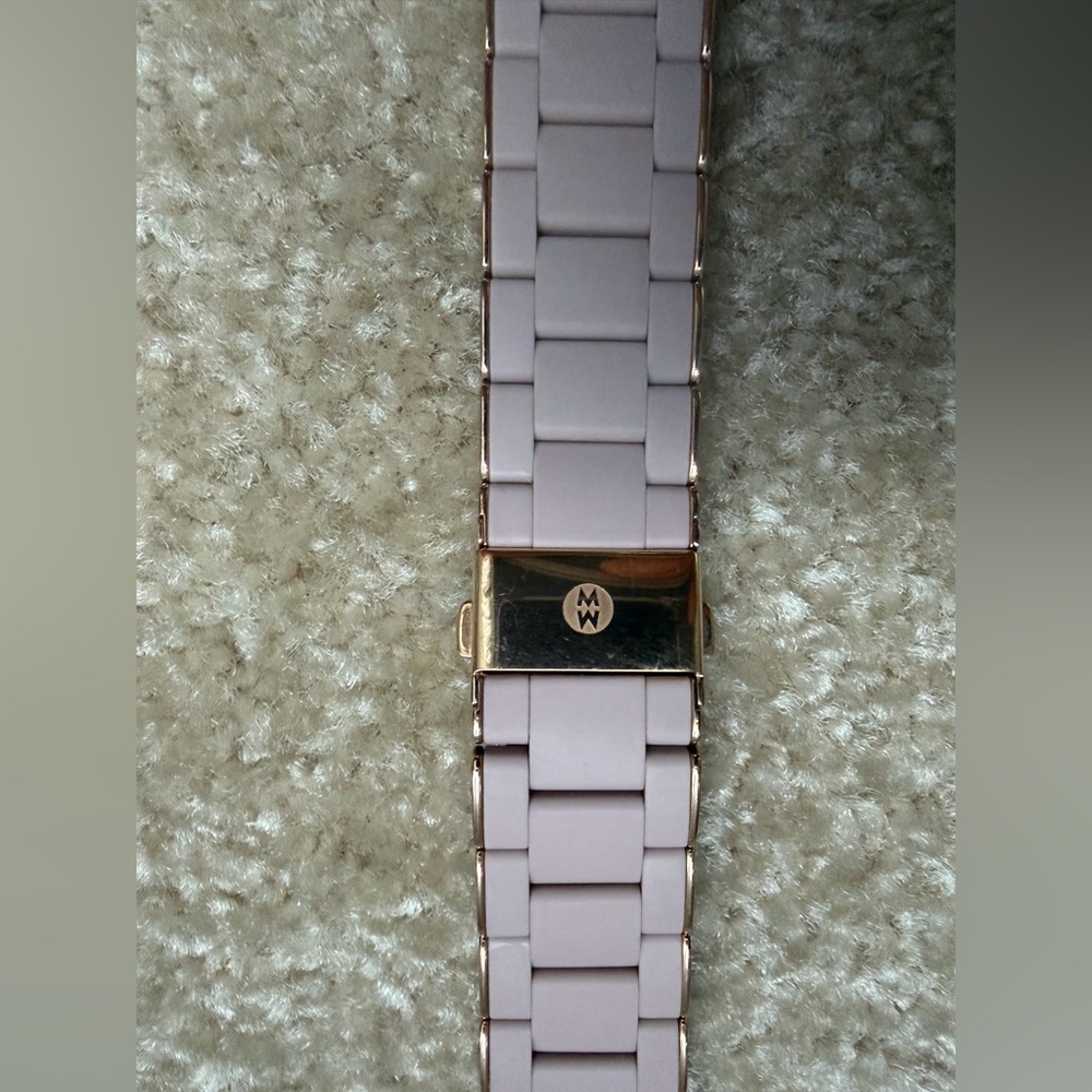 Michele Apple Watch Rose-goldtone Stainless Steel and Silicone Bracelet Strap - Picture 2 of 6
